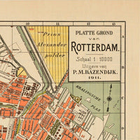 Old Map of Rotterdam The Netherlands 1911 Vintage Map | Vintage Poster Wall Art Print | Wall Map Print | Old Map Print | Map Gift