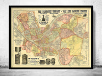 Old Map of Pittsburgh Allegheny 1898 Vintage Map | Vintage Poster Wall Art Print | Wall Map Print | Old Map Print | Map Gift