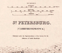 Old Map of Saint Petersburg, S. Peterbourg Russia 1860 vintage Map | Vintage Poster Wall Art Print | Wall Map Print | Old Map Print