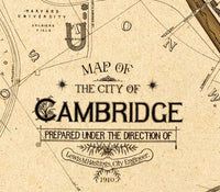 Old Map of Cambridge Massachusetts 1910 Vintage Map | Vintage Poster Wall Art Print | Wall Map Print | Old Map Print | Map Gift