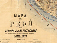 Old map of Peru 1896 Vintage Map | Vintage Poster Wall Art Print | Wall Map Print | Old Map Print | Map Gift | Anniversary gift