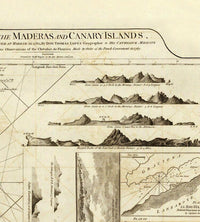 Old Map Canary Islands and Madeira Islands 1787 | Vintage Poster Wall Art Print | Wall Map Print | Old Map Print | Map Gift