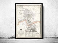 Old Map of Krakow 1847 Poland Vintage Map | Vintage Poster Wall Art Print | Wall Map Print | Old Map Print | Map Gift | Anniversary gift