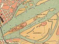 Old Map of Riga Latvia 1930 Vintage Map | Vintage Poster Wall Art Print | Wall Map Print | Old Map Print