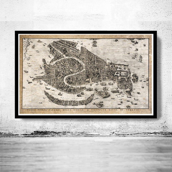 Antique Map of Venice Venetia Venezia 1729 | Vintage Poster Wall Art Print | Wall Map Print | Old Map Print | Map Gift | Anniversary gift