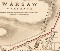 Old Map of Warsaw 1831 Poland Vintage Map | Vintage Poster Wall Art Print | Wall Map Print | Old Map Print | Map Gift | Anniversary gift