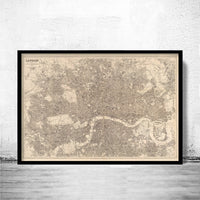 Old Map of London England United Kingdom 1894 Vintage Map | Vintage Poster Wall Art Print | Wall Map Print | Old Map Print | Map Gift