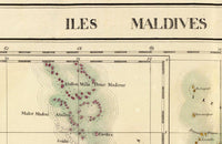 Old Map of Maldives Islands 1827 Vintage Map | Vintage Poster Wall Art Print | Wall Map Print | Old Map Print | Map Gift| Housewarming Gift