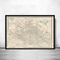 Old Map of Berlin Germany 1894 Vintage Map | Vintage Poster Wall Art Print | Wall Map Print | Old Map Print | Map Gift | Anniversary gift