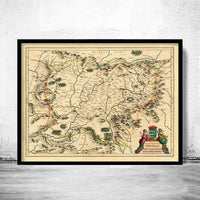 Old Map of Transylvania Romania 1634 Vintage Map | Vintage Poster Wall Art Print | Wall Map Print | Old Map Print | Map Gift