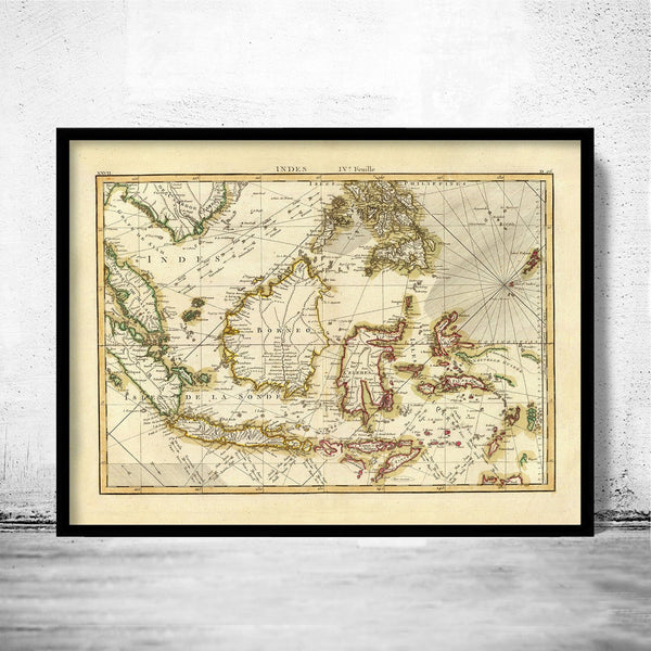 Old Map of Indonesia 1771 Vintage Map | Vintage Poster Wall Art Print | Wall Map Print | Old Map Print | Map Gift | Anniversary gift