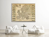 Old Map of Europe 1741 Vintage Map | Europe Map Gift Europe Map Print | Vintage Europe Map | Europe Map Wall Art | Map Gift