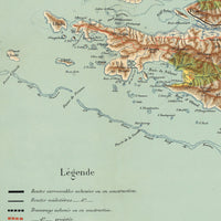 Old Map of New Caledonia 1884 Nouvelle-Calédonie Carte Vintage Map | Vintage Poster Wall Art Print | Wall Map Print | Old Map Print