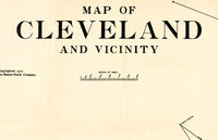 Old Map of Cleveland and Suburbs 1912 Vintage Map | Vintage Poster Wall Art Print | Wall Map Print | Old Map Print | Map Gift