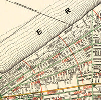 Old Map of Cleveland and Suburbs 1912 Vintage Map | Vintage Poster Wall Art Print | Wall Map Print | Old Map Print | Map Gift