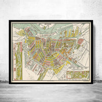 Old Map of Amsterdam Netherlands 1882 Vintage Map | Vintage Poster Wall Art Print | Wall Map Print | Old Map Print | Map Gift