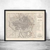 Old Map of Parma Italy 1859 Vintage Map | Vintage Poster Wall Art Print | Wall Map Print | Old Map Print | Map Gift | Anniversary gift