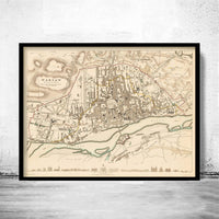 Old Map of Warsaw 1831 Poland Vintage Map | Vintage Poster Wall Art Print | Wall Map Print | Old Map Print | Map Gift | Anniversary gift