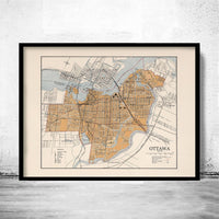 Old Map of Ottawa Canada 1915 Vintage Map | Vintage Poster Wall Art Print | Wall Map Print | Old Map Print | Map Gift | Anniversary gift