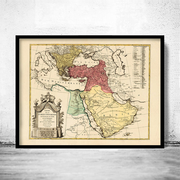 Old Map of Middle East Arabian Peninsula 1790 Vintage Map Arabia | Vintage Poster Wall Art Print | Wall Map Print | Old Map Print | Map Gift