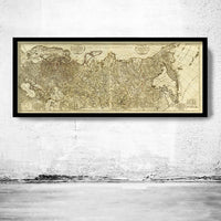 Old Map of Russia Russian Empire 1790 Vintage Map | Vintage Poster Wall Art Print | Wall Map Print | Old Map Print | Map Gift