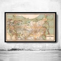 Old Map of Soviet Union Pré-CCCP USSR map 1914 | Vintage Poster Wall Art Print | Wall Map Print | Old Map Print | Map Gift