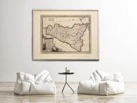 Old Map of Sicily Sicilia Italy 1790 Vintage Map | Vintage Poster Wall Art Print | Wall Map Print | Old Map Print | Map Gift