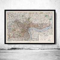 Old Map of Shanghai 1945 China Vintage Map | Vintage Poster Wall Art Print | Wall Map Print | Old Map Print | Map Gift | Anniversary gift