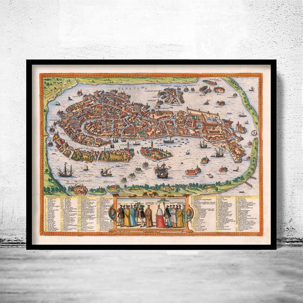 Old Map of Venice 1756 Venetia Vintage Map | Vintage Poster Wall Art Print | Wall Map Print | Old Map Print | Map Gift | Anniversary gift