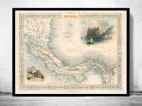 Vintage Map of Panama, Old map 1857 | Vintage Poster Wall Art Print | Wall Map Print | Old Map Print | Map Gift | Anniversary gift