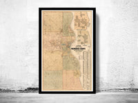 Old Map of Milwaukee County and City 1893 Vintage map | Vintage Poster Wall Art Print | Wall Map Print | Old Map Print | Map Gift