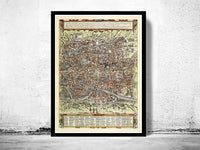 Old Map of Rome Italy 1580 Vintage Map of Rome | Vintage Poster Wall Art Print | Wall Map Print | Old Map Print | Map Gift