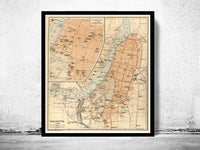 Old Map of Calcutta India 1914 Kolkata Vintage Map | Vintage Poster Wall Art Print | Wall Map Print | Old Map Print | Map Gift