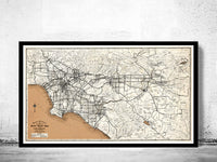 Old Map of Los Angeles 1926 Vintage Map | Vintage Poster Wall Art Print | Wall Map Print | Old Map Print | Map Gift | Anniversary gift