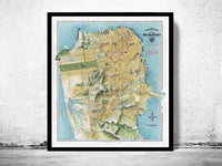 Old Map of San Francisco 1912 The Chevalier Map of San Francisco Vintage Map | Vintage Poster Wall Art Print | Wall Map Print | | Map Gift