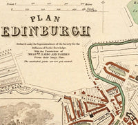 Old Map of Edinburgh 1853 Edinbourg with gravures, Scotland | Vintage Poster Wall Art Print | Wall Map Print | Old Map Print | Map Gift