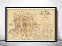 Old Map of Caracas Venezuela 1889 | Vintage Poster Wall Art Print | Wall Map Print | Old Map Print | Map Gift | Anniversary gift