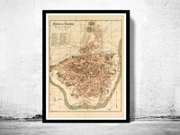 Old Map of Toledo Spain 1904 Vintage map of Toledo | Vintage Poster Wall Art Print | Wall Map Print | Old Map Print | Map Gift