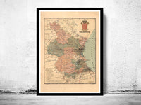 Old Map of Valencia 1900 Spain | Vintage Poster Wall Art Print | Wall Map Print | Old Map Print | Map Gift | Anniversary gift