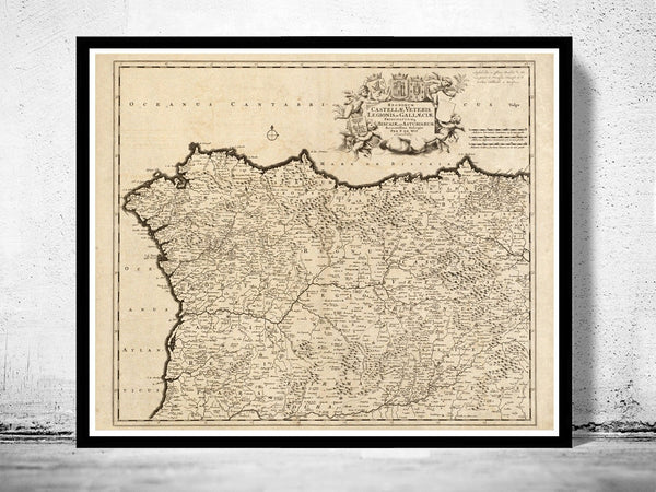 Old Map of Galicia Coruña Corunya 1780 Spain | Vintage Poster Wall Art Print | Wall Map Print | Old Map Print | Map Gift| Housewarming Gift