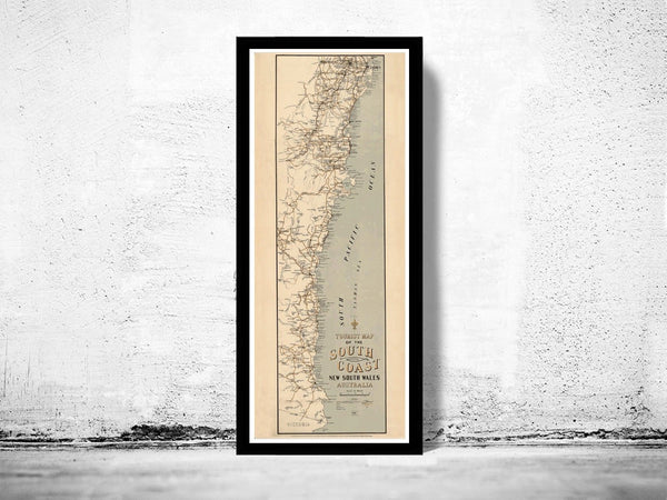 Old Map of New South Wales Australia 1912 Vintage Tourist Map | Vintage Poster Wall Art Print | Wall Map Print | Old Map Print | Map Gift