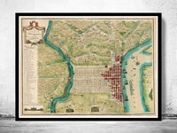 Old Map of Philadelphia 1700 | Vintage Poster Wall Art Print | Wall Map Print | Old Map Print | Map Gift | Anniversary gift