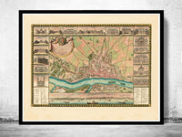 Old Map of Warsaw 1772 Poland Vintage Map | Vintage Poster Wall Art Print | Wall Map Print | Old Map Print | Map Gift | Anniversary gift