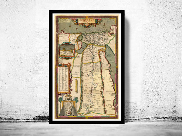 Old map of Egypt 1584 | Vintage Poster Wall Art Print | Wall Map Print | Old Map Print | Map Gift | Anniversary gift | Housewarming Gift