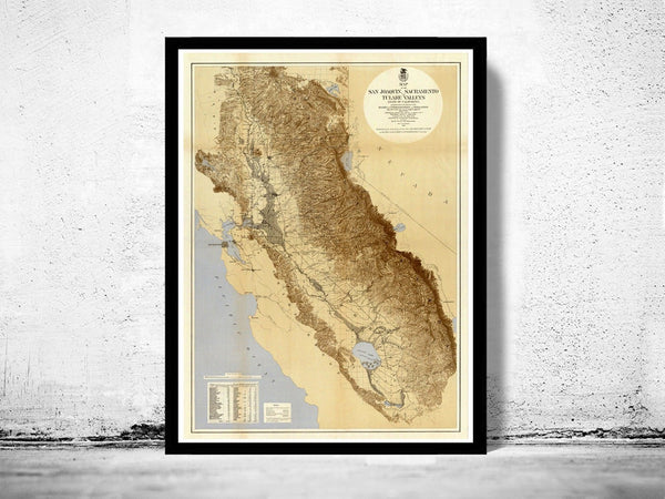 Vintage Map of California 1873 | Vintage Poster Wall Art Print | Wall Map Print | Old Map Print | Map Gift | Anniversary gift