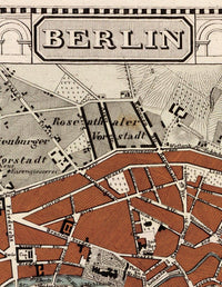 Old Map of Berlin Germany 1860 Vintage Map | Vintage Poster Wall Art Print | Wall Map Print | Old Map Print | Map Gift | Anniversary gift