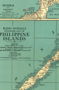 Old Map of Philippine Islands Philippines 1924 | Vintage Poster Wall Art Print | Wall Map Print | Old Map Print | Map Gift