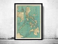 Old Map of Philippine Islands Philippines 1924 | Vintage Poster Wall Art Print | Wall Map Print | Old Map Print | Map Gift