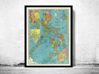 Old Map of Philippine Islands Philippines 1903 | Vintage Poster Wall Art Print | | Map Gift | Anniversary gift | Housewarming Gift