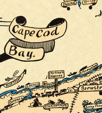 Old map of Cape Cod Massachusetts 1926 Vintage Map | Vintage Poster Wall Art Print | Wall Map Print | Old Map Print | Map Gift